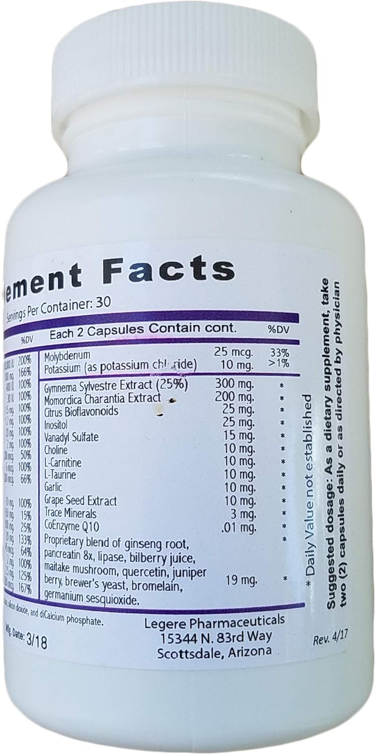 Legere Pharmaceuticals D.N.S. (60 Capsules) - Doctor's Nutritional Support with Vitamins, Minerals, Amino Acids, and Nutrients