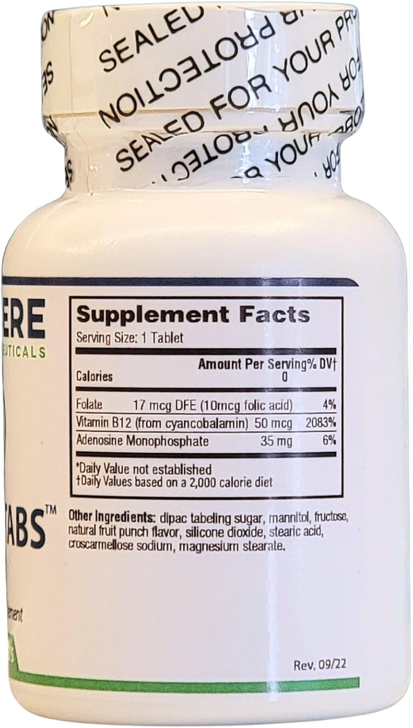 Legere Pharmaceuticals Herbvedics My B Tabs Sublingual Fruit Punch 90 Tablets - Natural Herbal Supplement for Energy Support