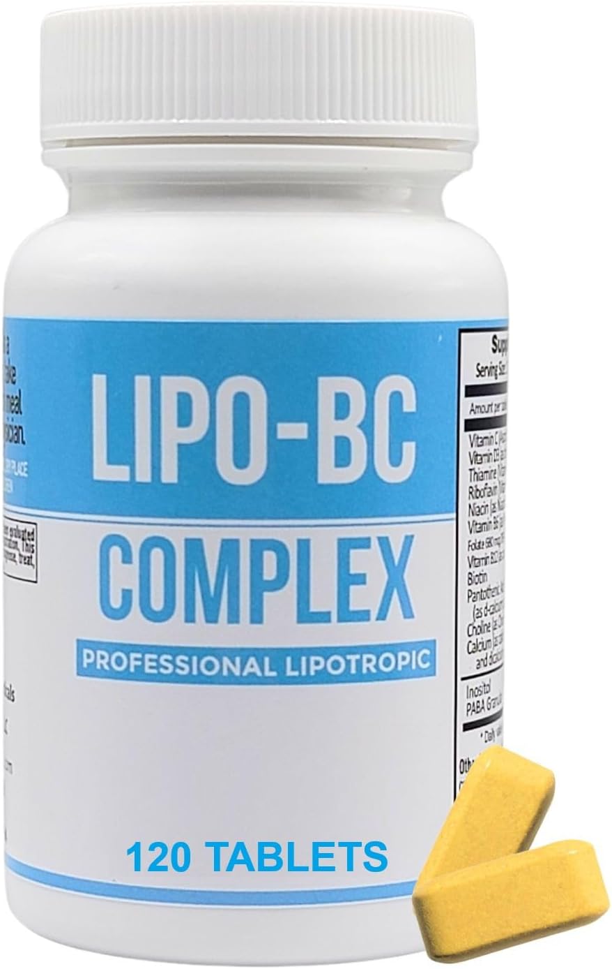 Legere Pharmaceuticals Lipo B-Complex Tablets for Energy & Wellness - Natural Lipotropic Supplement with Dietary Nutrients (120 Tablets)