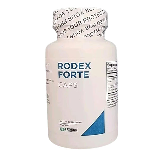 Legere Pharmaceuticals Rodex Forte Time Released Capsules - 90 Blue Capsules with Powder