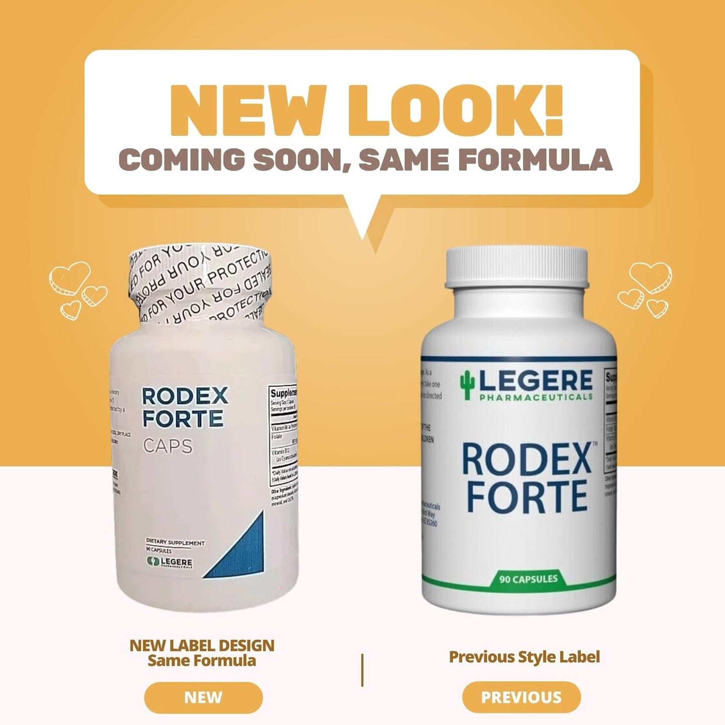 Legere Pharmaceuticals Rodex Forte Time Released Capsules - 90 Blue Capsules with Powder