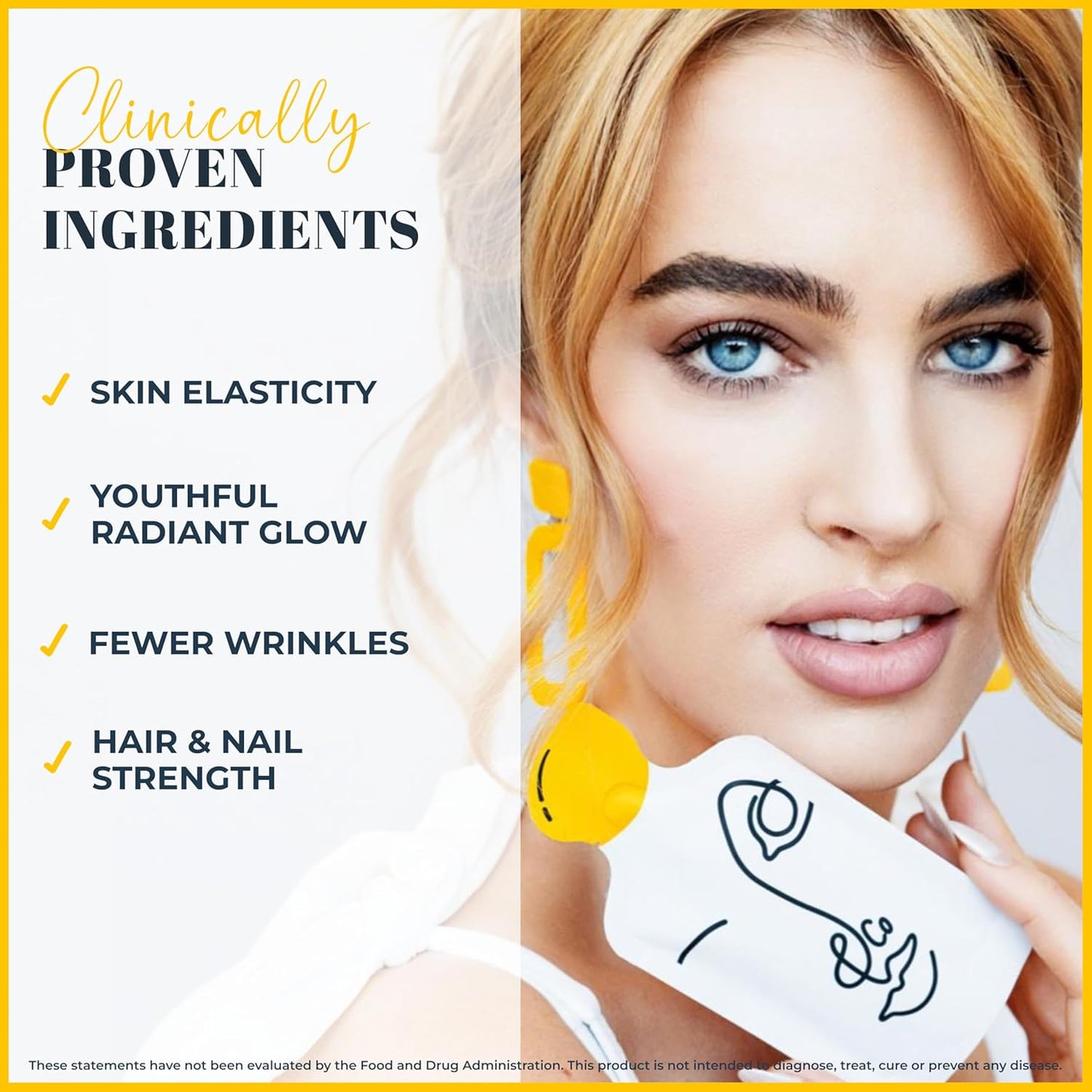 Lemon & Co. Collagen Water with Marine Collagen, Vitamin C, and Organic Lemons - Sugar-Free and Non-GMO - 14 Packets for Hair, Skin, and Nails