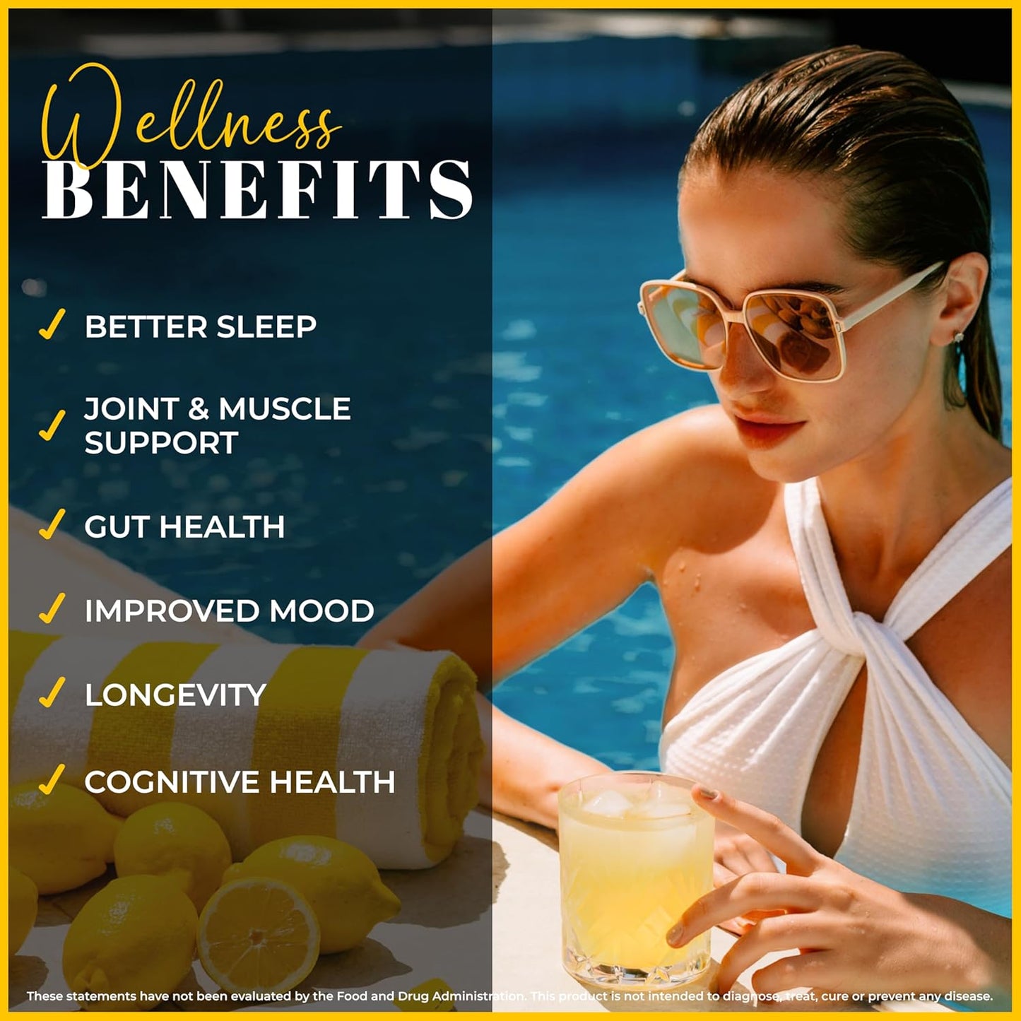 Lemon & Co. Collagen Water with Marine Collagen, Vitamin C, and Organic Lemons - Sugar-Free and Non-GMO - 14 Packets for Hair, Skin, and Nails