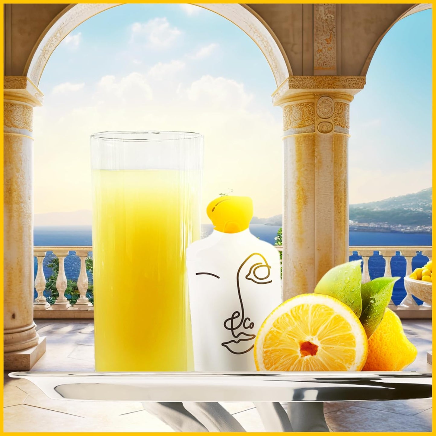 Lemon & Co. Collagen Water with Marine Collagen, Vitamin C, and Organic Lemons - Sugar-Free and Non-GMO - 14 Packets for Hair, Skin, and Nails