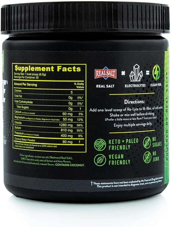 Lemon Lime Electrolyte Drink Mix - 30 Servings, 6.88 oz - Rehydrate and Replenish with Electrolytes