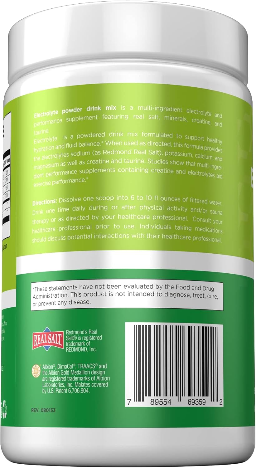 Lemon Lime Electrolyte Stix with Creatine for Exercise Recovery & Muscle Development - 45 ct Jar