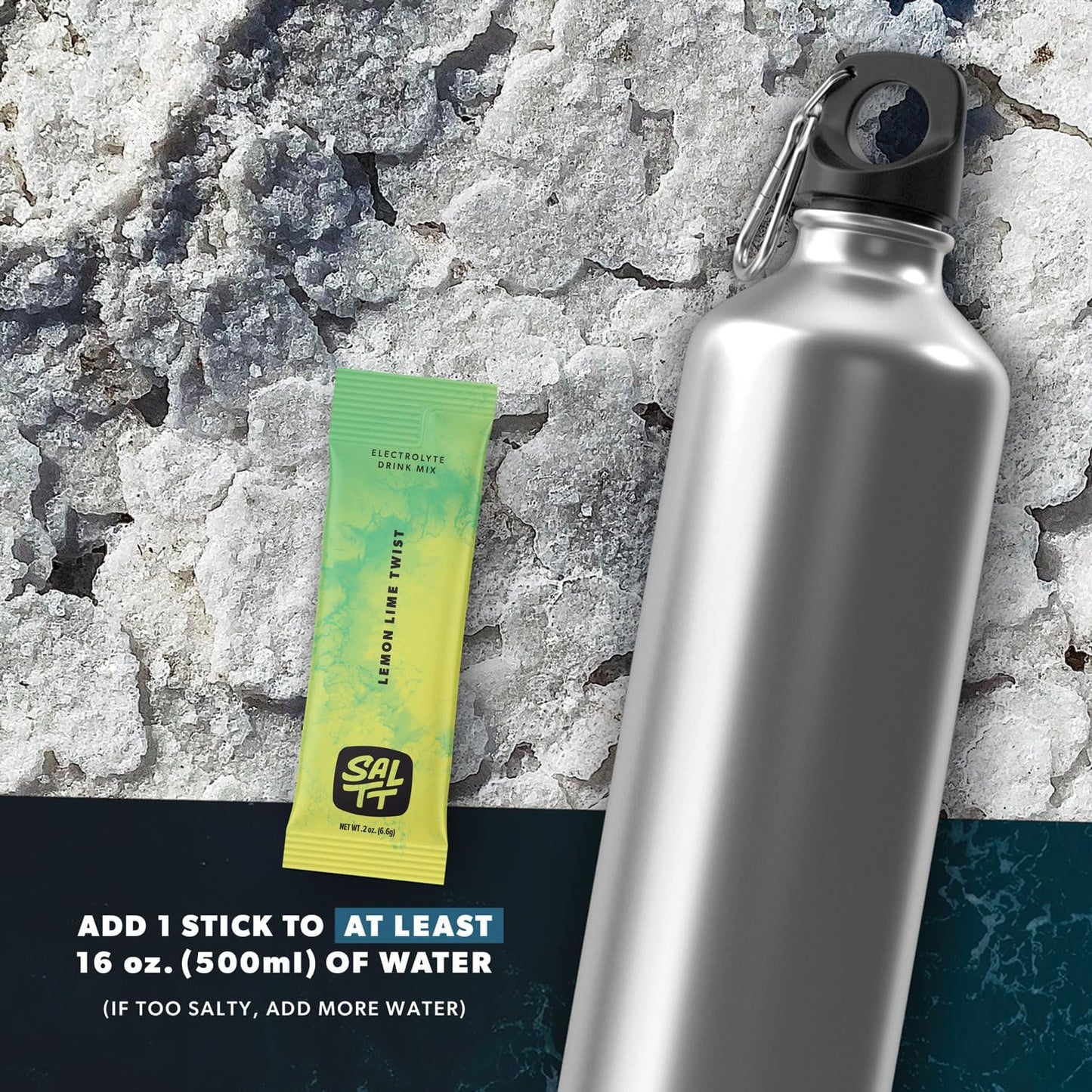 Lemon Lime Twist Keto Chow SALTT Electrolytes Powder Drink Mix - 30 Packets - Magnesium, Potassium, Sodium, Trace Minerals - Sugar & Gluten Free