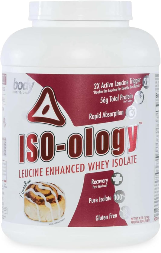 Leucine-Enhanced Grass Fed Whey Isolate Protein Powder for Post-Workout Recovery - Cinnabun Flavor, 4lb