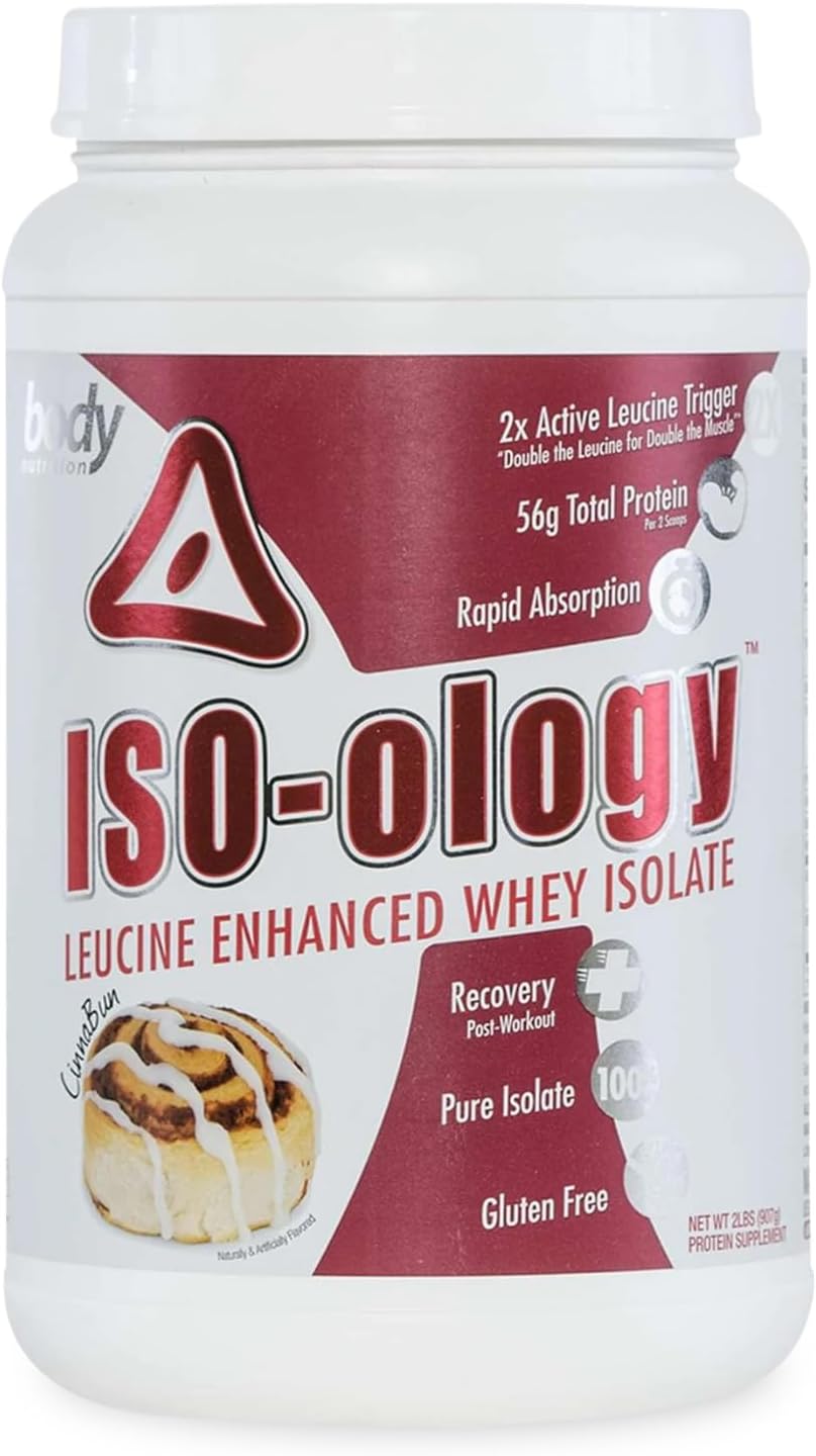 Leucine-Enhanced Grass Fed Whey Isolate Protein Powder for Post-Workout Recovery, Cinnabun Flavor - 2lb