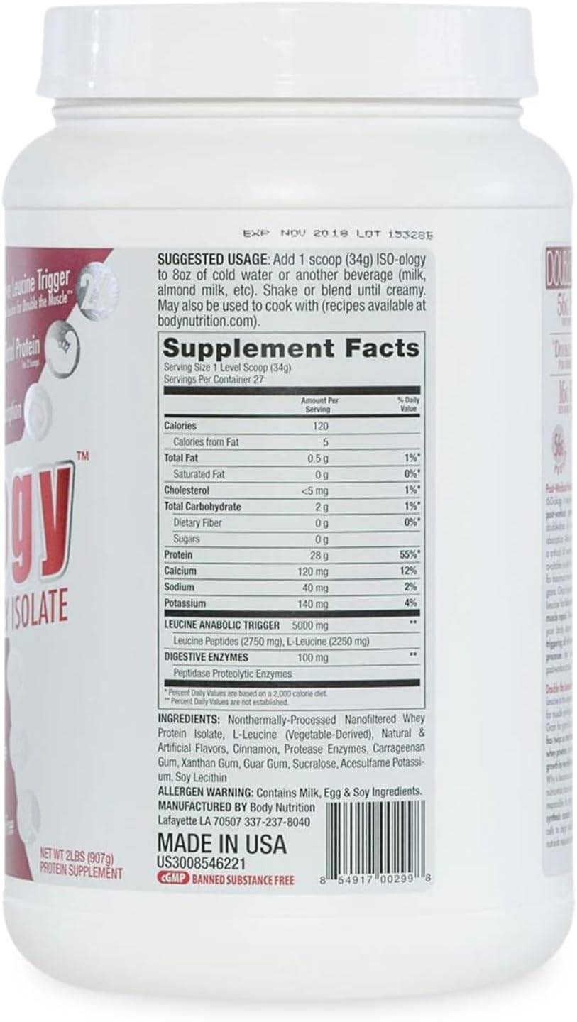 Leucine-Enhanced Grass Fed Whey Isolate Protein Powder for Post-Workout Recovery, Cinnabun Flavor - 2lb