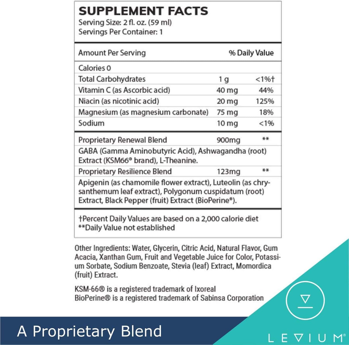 Levium Stress Relief Liquid Shots, 12 Count Sample - Natural Mood Boosting Vitamin Supplement