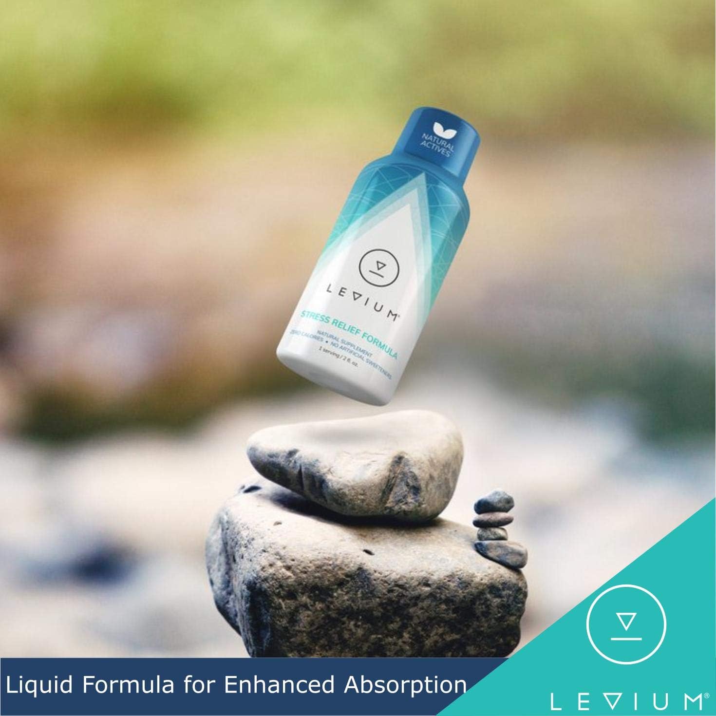 Levium Stress Relief Liquid Shots, 12 Count Sample - Natural Mood Boosting Vitamin Supplement