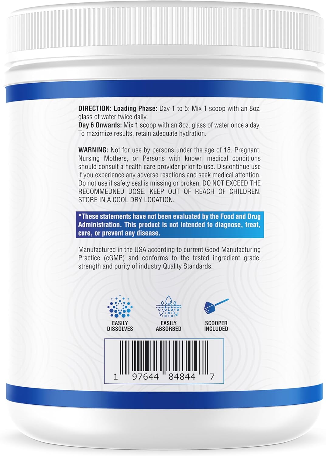Liarminoo NutraScience Creatine Monohydrate Powder: Supports Lean Muscle Growth & Recovery, 60 Servings, 5000mg Per Serving, Unflavored - GMP Certified & Vegan Friendly