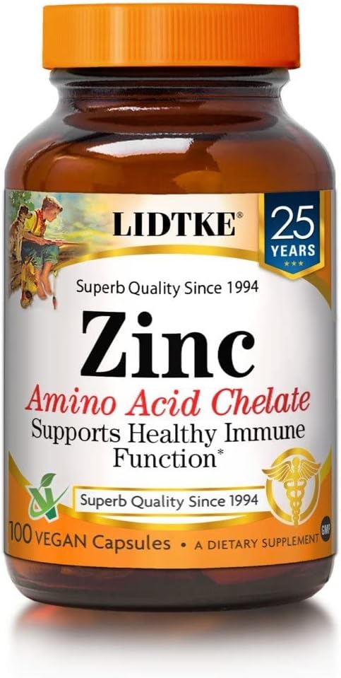 LIDTKE Zinc 100 Vegetarian Capsules - Essential Mineral Supplement