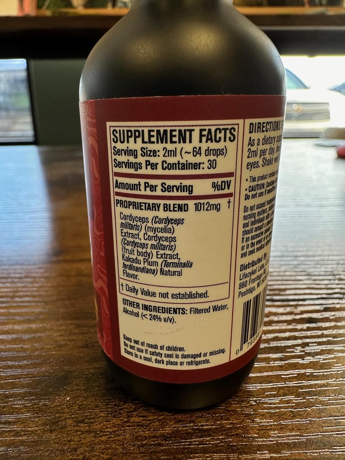 Life Cykel Lifecykel Full-Spectrum Mushroom Extract Pack - Chaga, Lions Mane, Cordyceps - Energy, Mental Clarity, Immune Support - Vegan, Non-GMO - 2Fl/Oz
