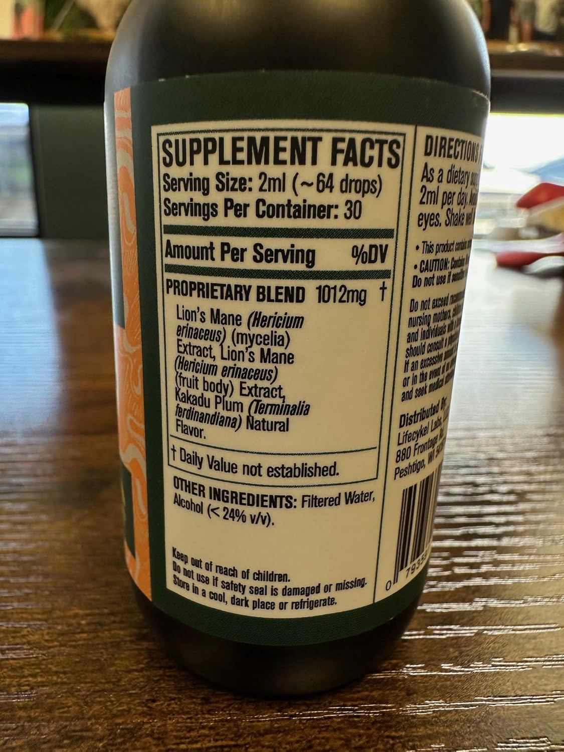 Life Cykel Lifecykel Full-Spectrum Mushroom Extract Pack - Chaga, Lions Mane, Cordyceps - Energy, Mental Clarity, Immune Support - Vegan, Non-GMO - 2Fl/Oz