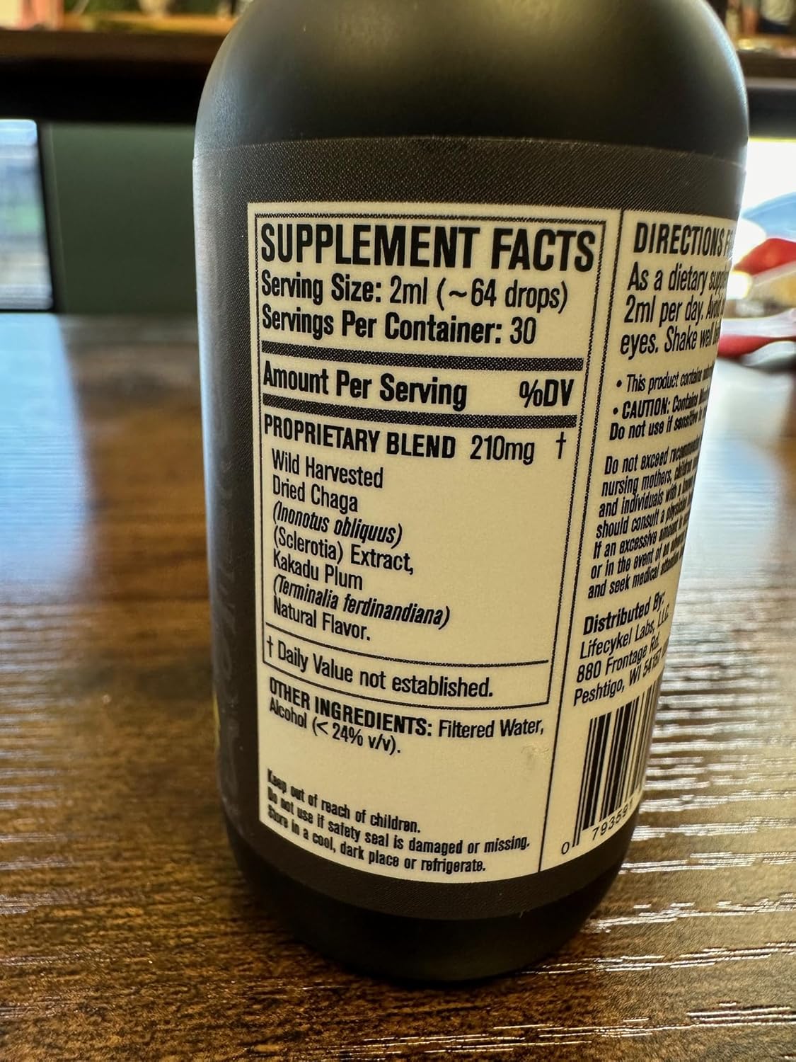 Life Cykel Lifecykel Full-Spectrum Mushroom Extract Pack - Chaga, Lions Mane, Cordyceps - Energy, Mental Clarity, Immune Support - Vegan, Non-GMO - 2Fl/Oz