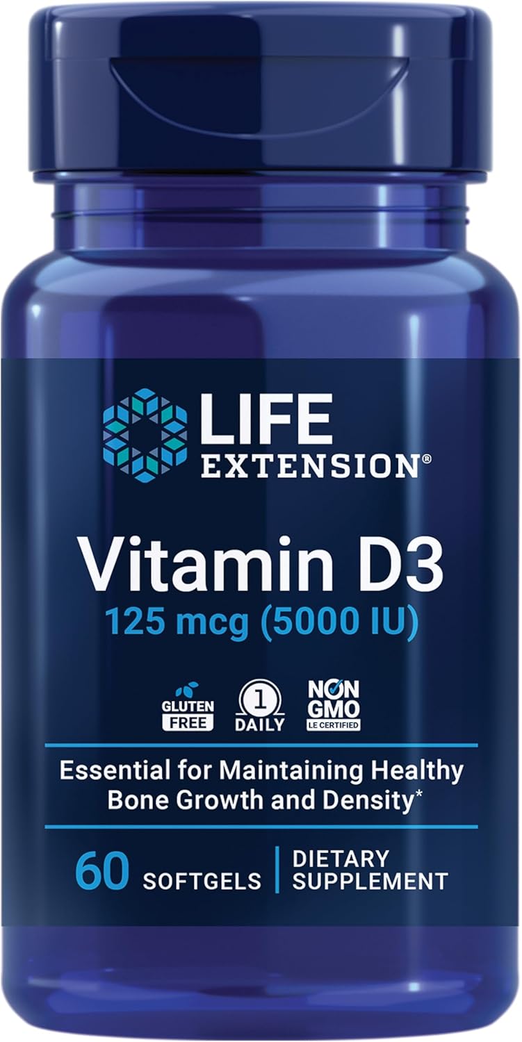 Life Extension Curcumin Elite Turmeric Ginger Extract Softgels with Vitamin D3 - Supports Inflammatory Response, Immune Health, Bone Strength, and Brain Function - Available in 30 and 60 Count Sizes