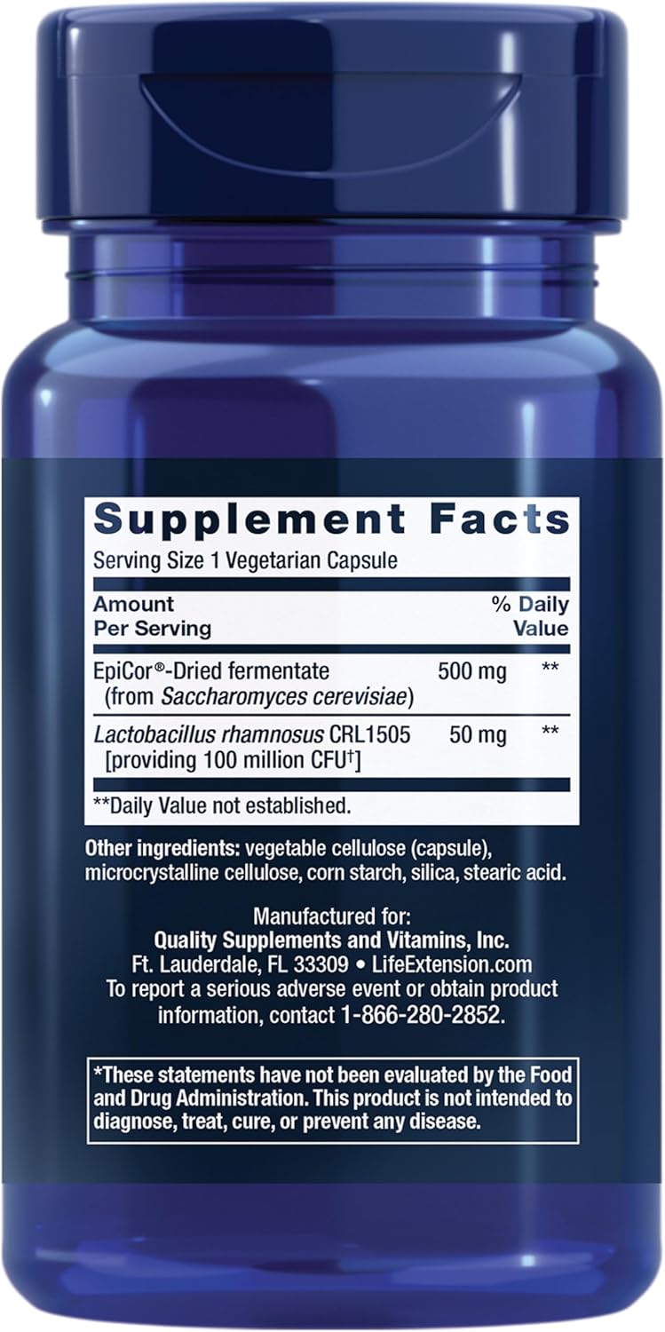 Life Extension FLORASSIST® Immune & Nasal Defense Capsules - L. rhamnosus CRL1505 for Immune Support, Nasal Health, Seasonal Wellness - 30ct Vegan, Non-GMO, Gluten-Free - 1 Daily