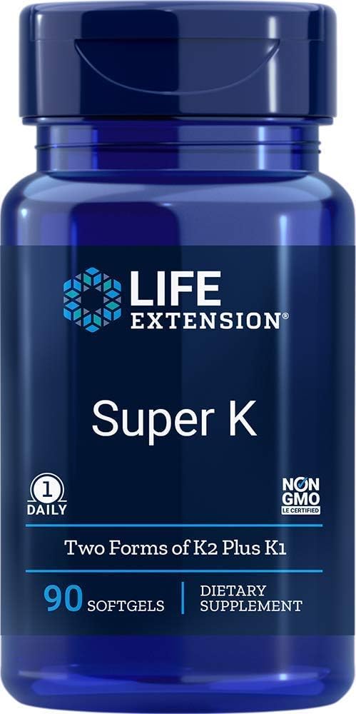 Life Extension Super K Softgels - 90 Count (Pack of 3) - Vitamin K Supplement for Health and Wellness
