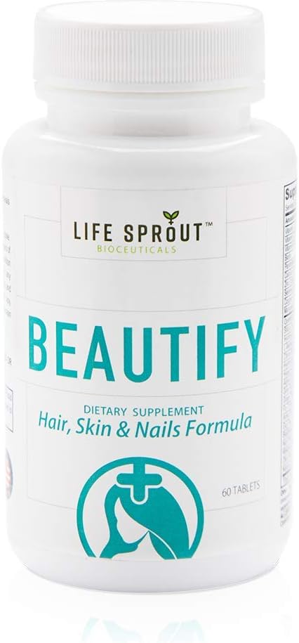 Life Sprout Bioceuticals 5000 mcg Biotin Tablets for Healthy Hair, Skin, and Nails - 60 Count