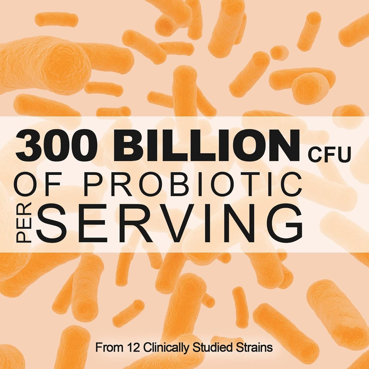 Lifeatlas 300 Billion CFU Probiotics - 12 Strains Prebiotic Blend for Digestive & Gut Health, Immune Support - 120 Capsules