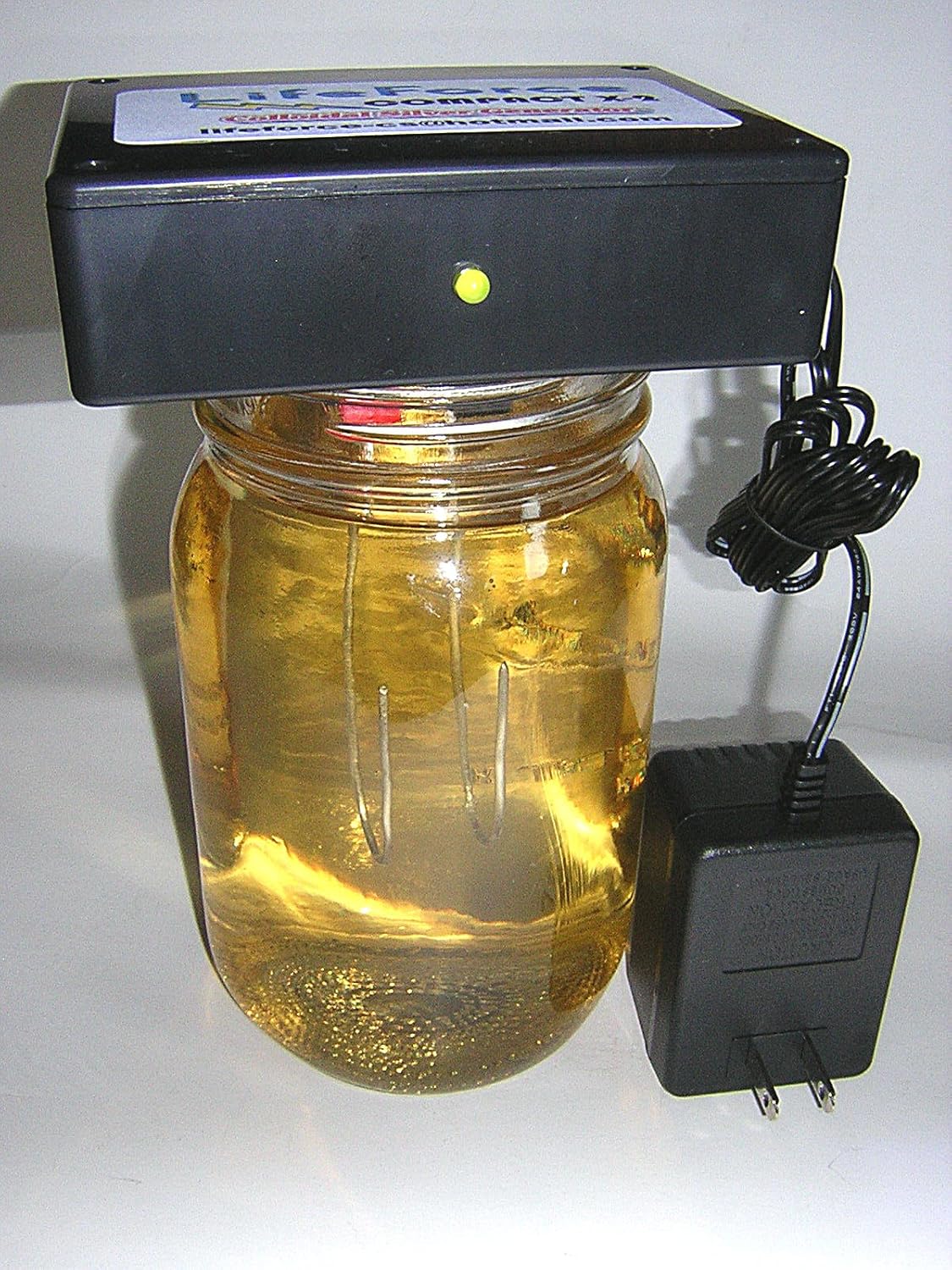 LifeForce Devices Compact Combo-2 Colloidal Silver Generator with 14 Gauge Silver Wires - Basic Package