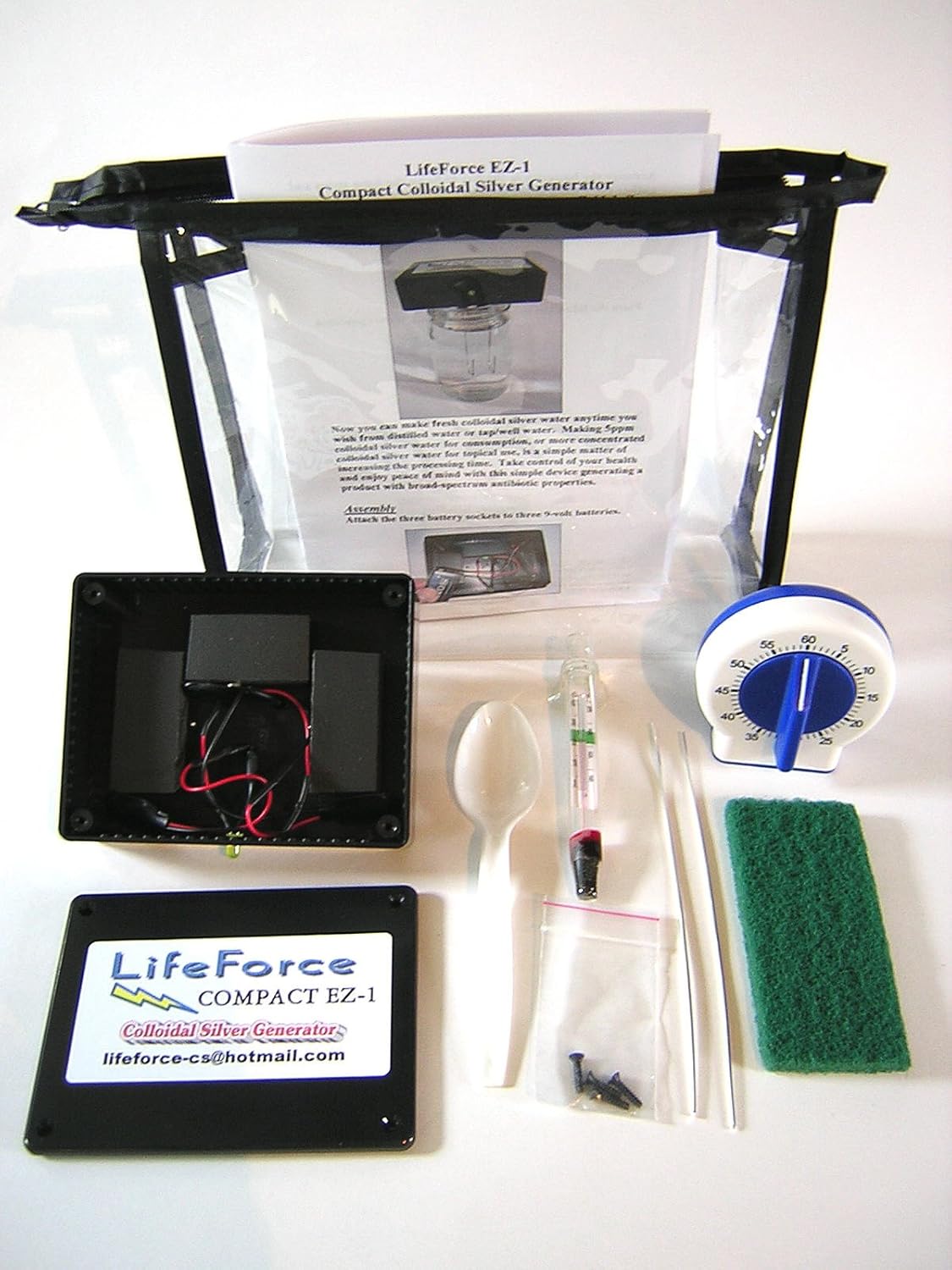 LifeForce Devices EZ-1 Deluxe Colloidal Generator Package with 10 Gauge Silver Wires