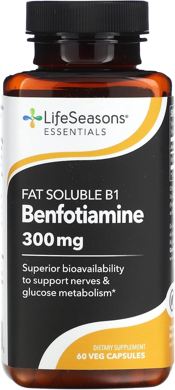 LifeSeasons Benfotiamine Supplement for Memory, Cognitive Performance & Antioxidant Defense - 60 Capsules