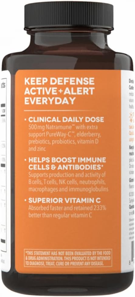 LifeSeasons Clinical Immunity Daily Boost Capsules - Immune System Booster with Pre + Probiotics, Elderberry, Zinc, Natramune, Vitamin C + D3 - Increases Antibodies & Immune Cells - 60 Count