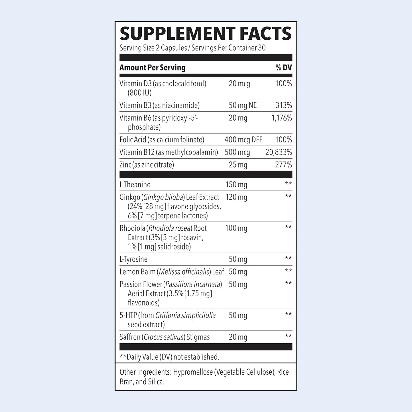LifeSeasons Mood Stabilizer Supplement - Supports Emotional Balance, Calmness, and Happiness - Stress Relief with Rhodiola, Ginkgo Biloba, and Vitamin D3 - 60 Capsules