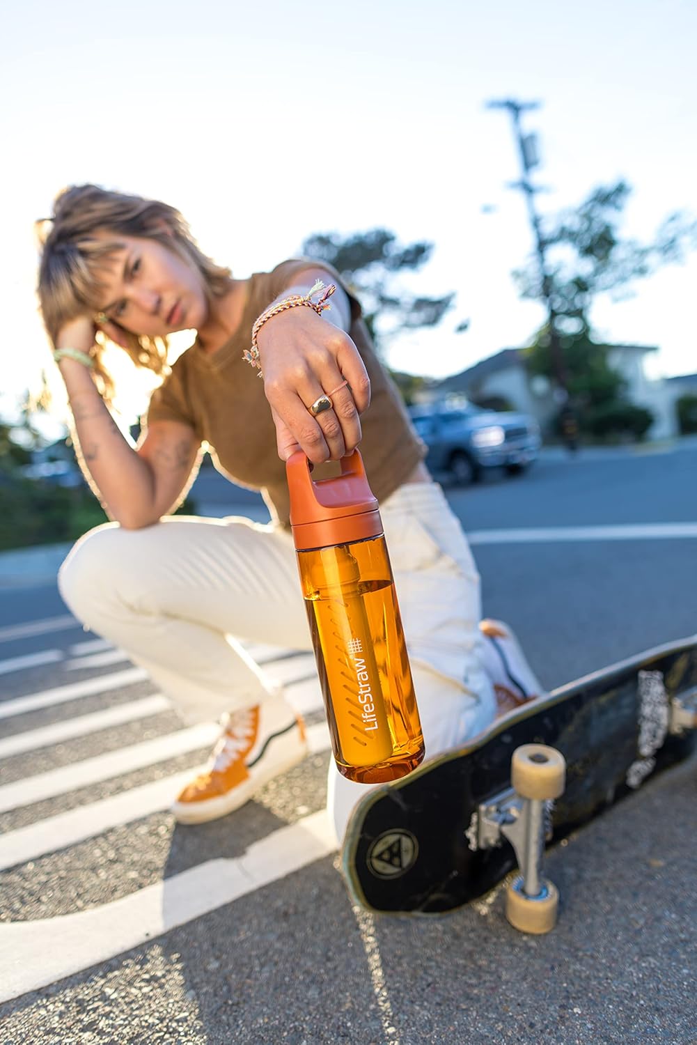 LifeStraw Go Series 22oz Laguna Teal Water Filter Bottle - BPA-Free, Eliminates Bacteria, Parasites, and Microplastics, Enhances Taste for Travel and Daily Use