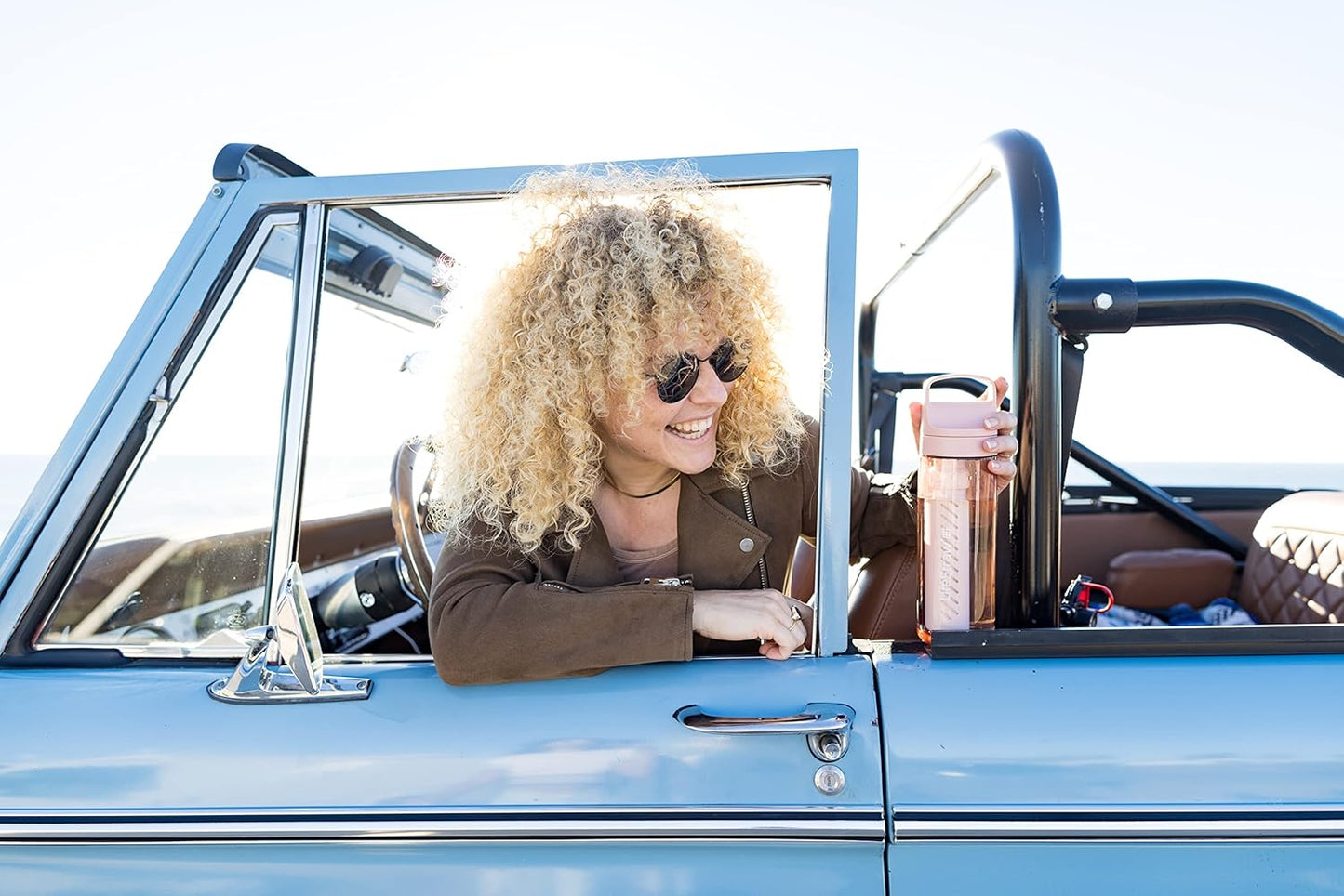 LifeStraw Go Series 22oz Laguna Teal Water Filter Bottle - BPA-Free, Eliminates Bacteria, Parasites, and Microplastics, Enhances Taste for Travel and Daily Use