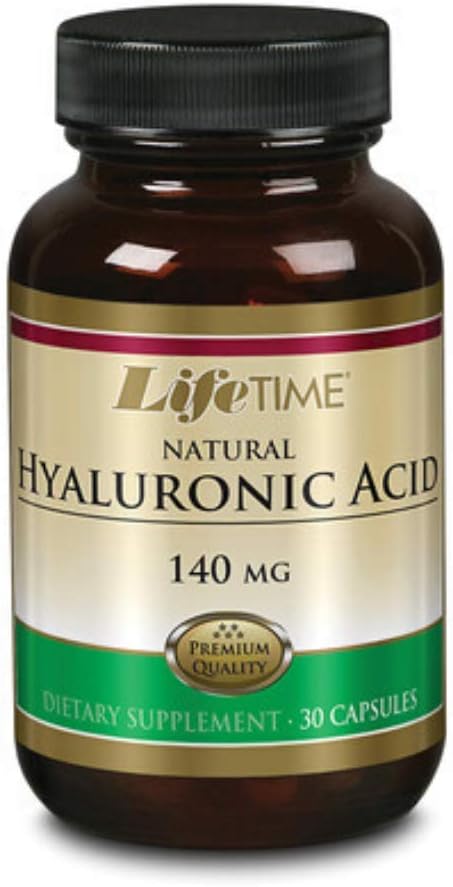 LIFETIME Hyaluronic Acid Capsules - 140mg, 30 Count Bottle Glass