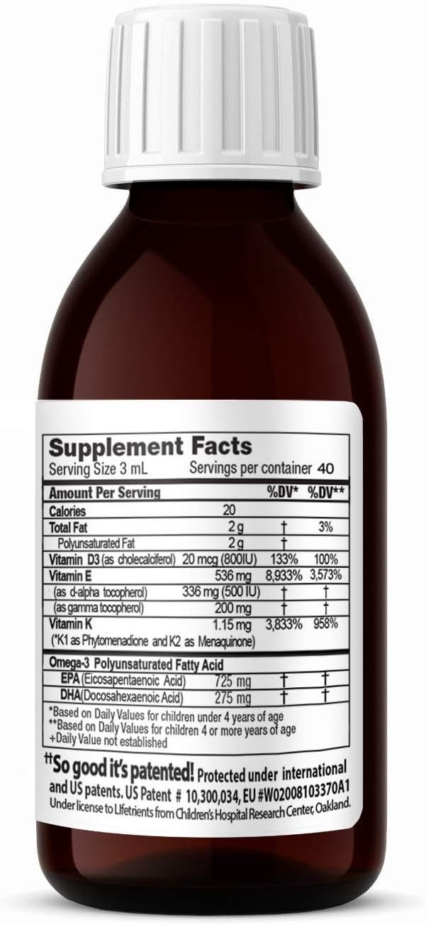 Lifetrients Speak+D Pure Oil - Natural Lemon - 4.05 oz - Pediatrician Formulated for Children with Special Nutritional Needs - Omega-3, Vitamin E, D & K