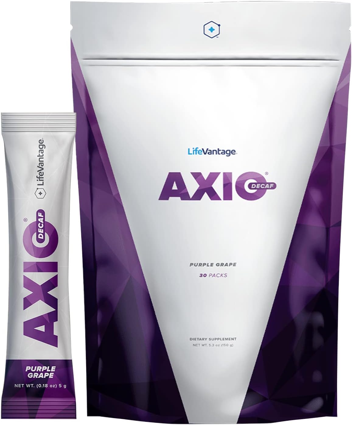LifeVantage AXIO Purple Grape Energy Drink Powder - 30 Packets with B Vitamins & Green Tea Extract