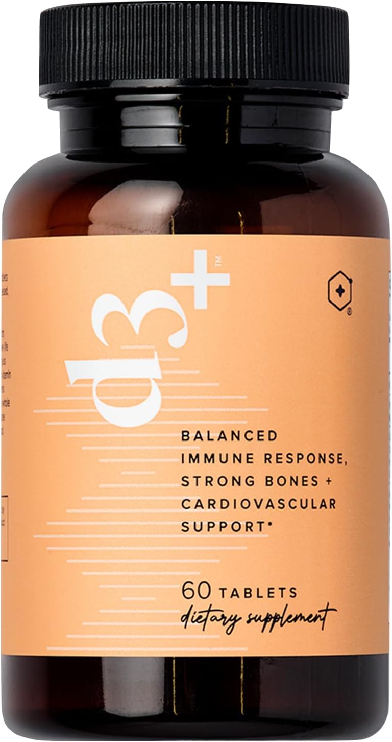 LifeVantage D3+ - Immune Support Supplement with Vitamin K2, Magnesium, and Calcium - 60 Tablets - Non-GMO, Gluten-Free, Vegetarian