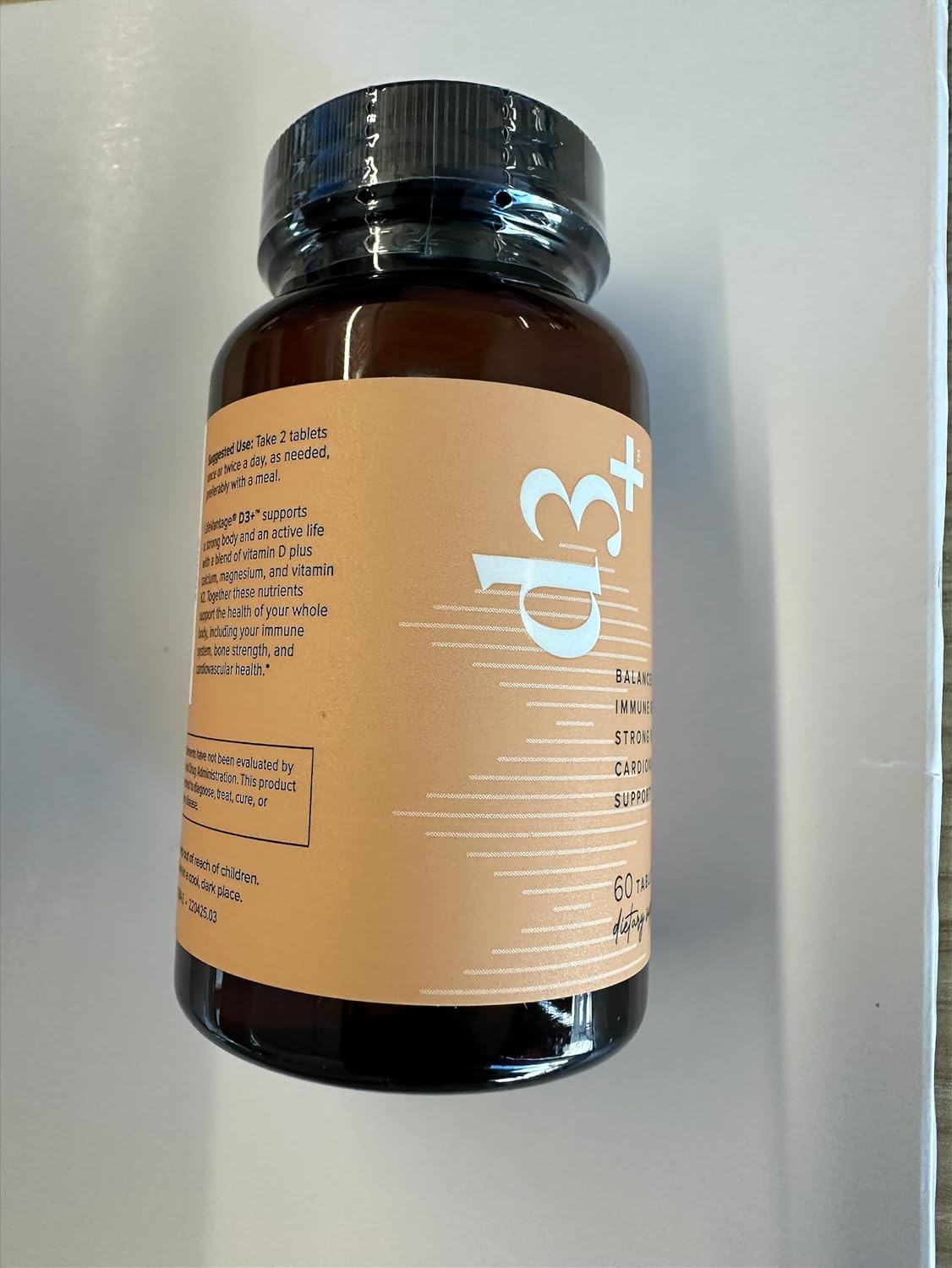 LifeVantage D3+ - Immune Support Supplement with Vitamin K2, Magnesium, and Calcium - 60 Tablets - Non-GMO, Gluten-Free, Vegetarian