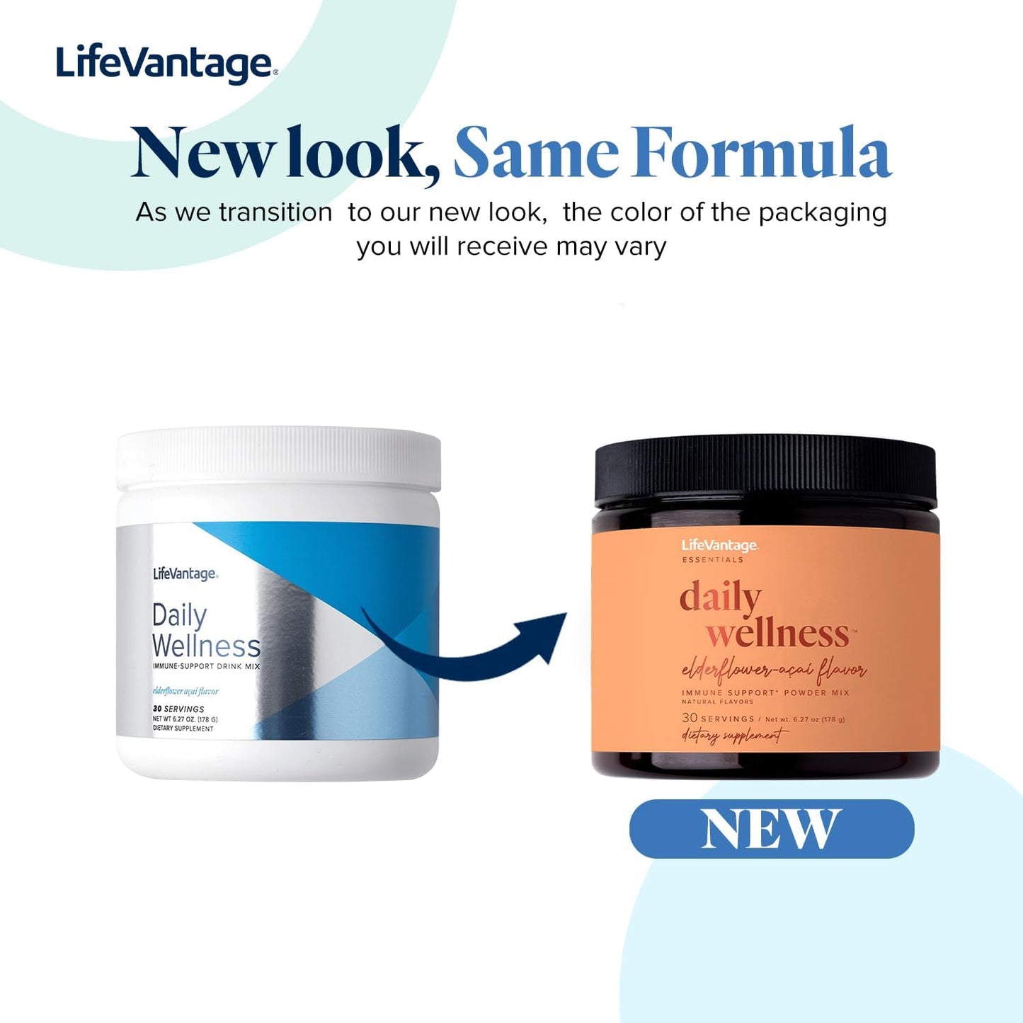 LifeVantage Elderflower-Acai Immune Support Drink Mix - 30 Servings (178g)