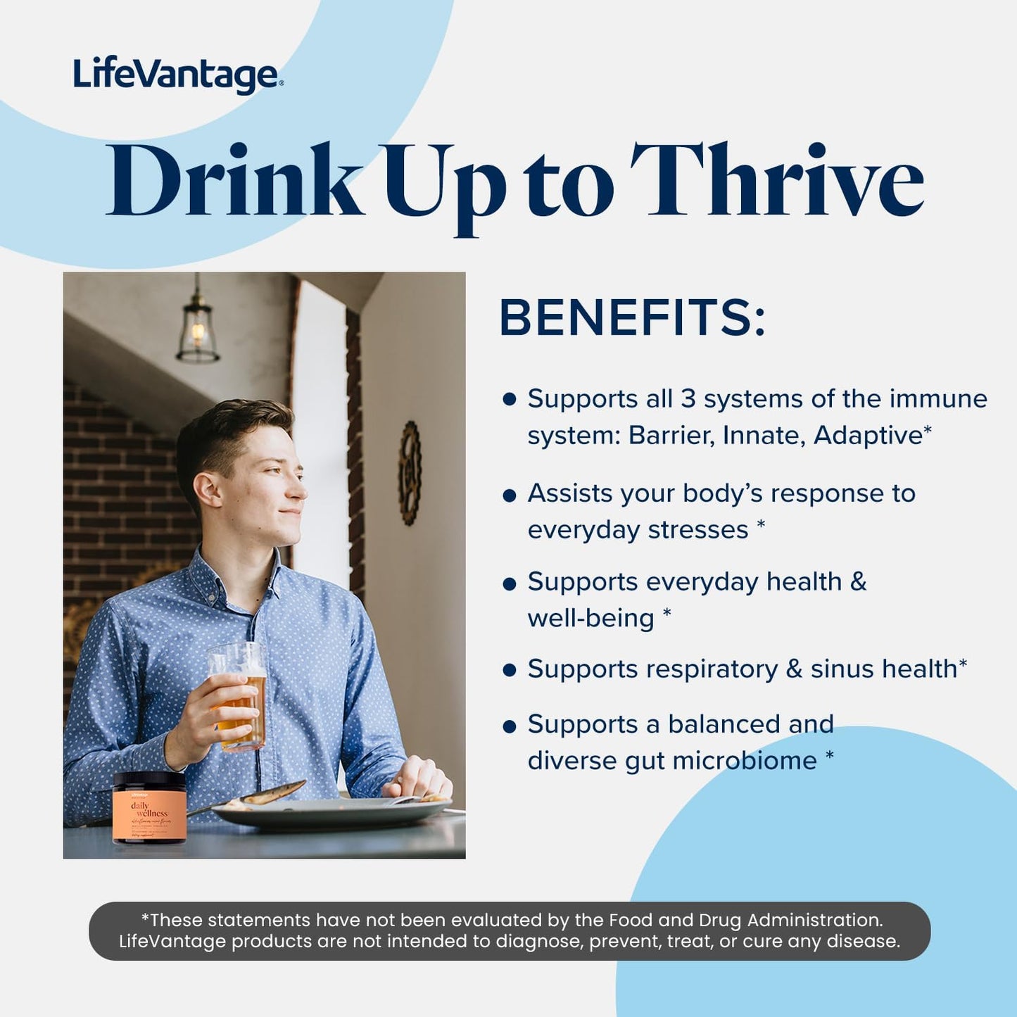 LifeVantage Elderflower-Acai Immune Support Drink Mix - 30 Servings (178g)