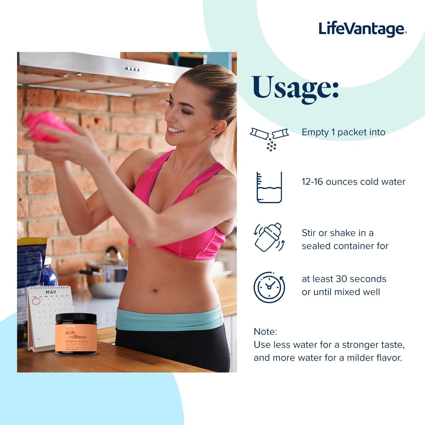 LifeVantage Elderflower-Acai Immune Support Drink Mix - 30 Servings (178g)