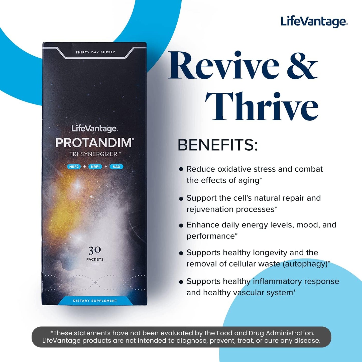 LifeVantage Protandim Tri-Synergizer Bundle - Mitochondrial and NRF2 Activator Supplement - 60 Caps NRF1, 30 Caps NRF2, 30 Caps NAD