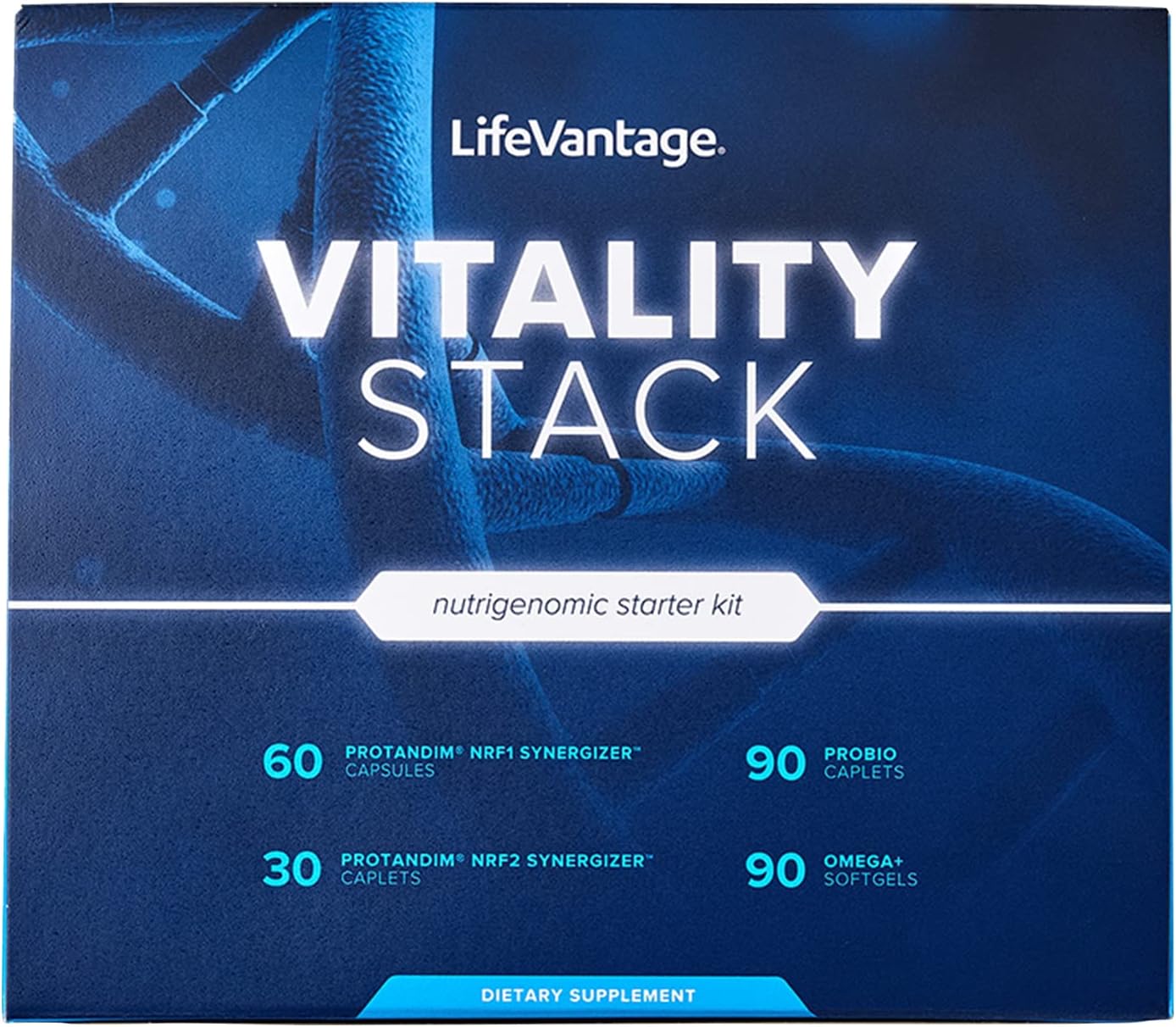 LifeVantage Vitality Stack Travel Kit with Protandim NRF1, NRF2 Synergizer, Probio, Omega, and Nutrigenomic Starter Kit