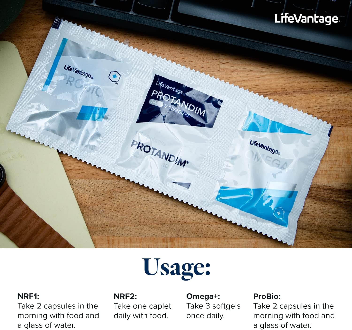 LifeVantage Vitality Stack Travel Kit with Protandim NRF1, NRF2 Synergizer, Probio, Omega, and Nutrigenomic Starter Kit