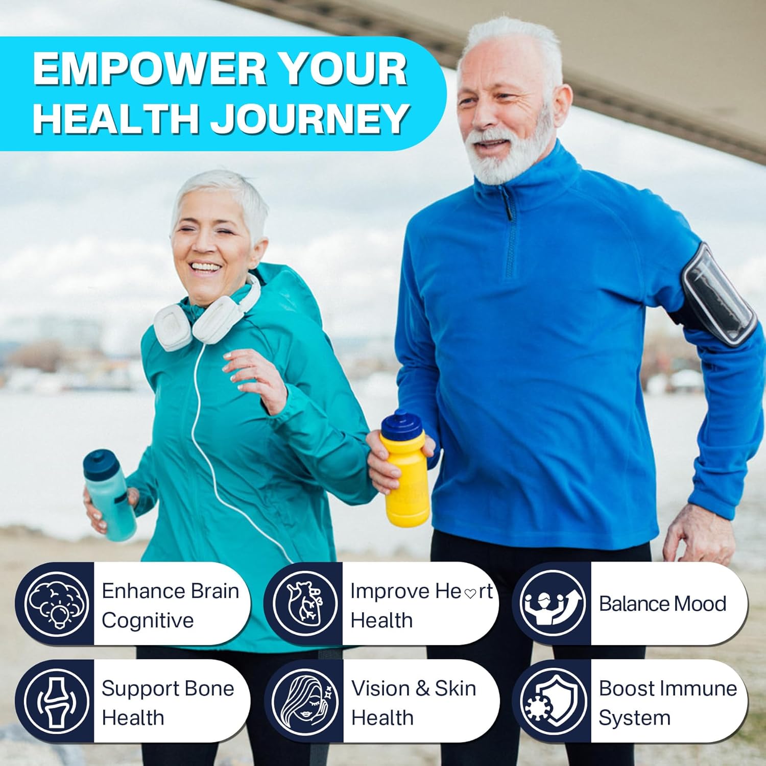 LILICARE Vitamin B Complex Gummies & Plant-Based Omega 3 1200mg Supplement