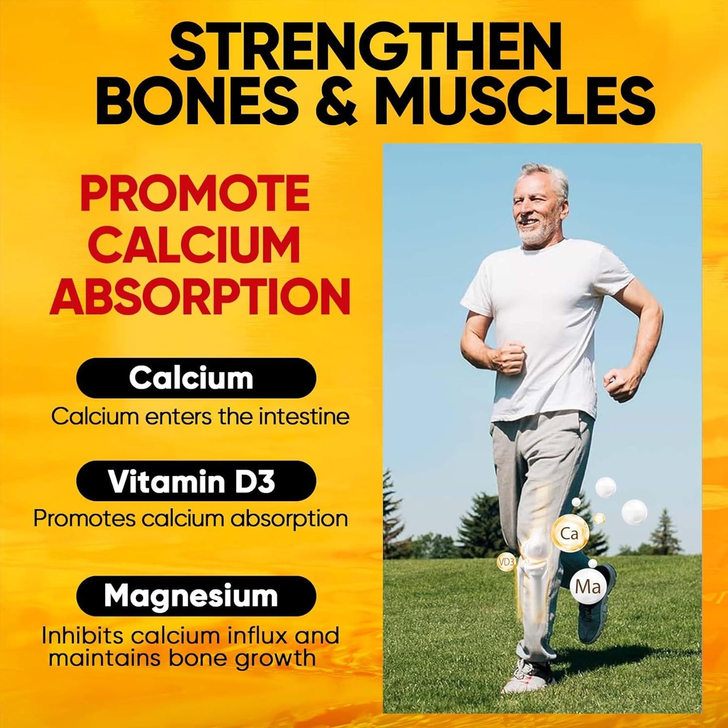 LILICARE Vitamin D3 5000IU Fast Dissolve Chewable Tablets with Calcium & Magnesium - Supports Bone, Muscle, Teeth, and Immune Health - Sugar Free Supplement - 200 Tablets