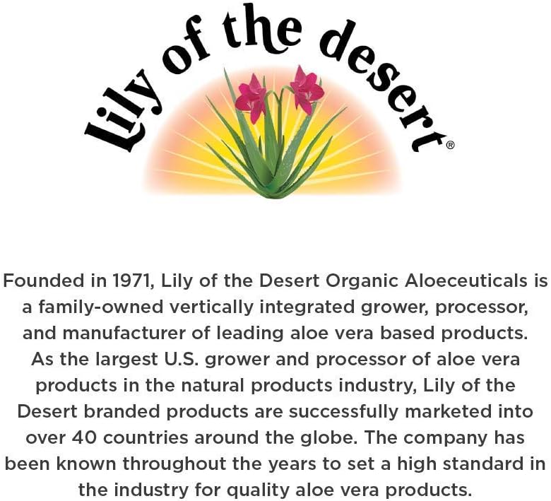 Lily Of The Desert Aloe Vera Juice Inner Fillet, Vegan Dietary Support, Gluten Free Digestive Aid - 16 Fl Oz