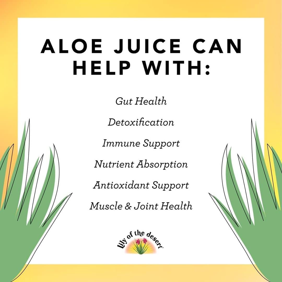 Lily Of The Desert Aloe Vera Juice Inner Fillet, Vegan Dietary Support, Gluten Free Digestive Aid - 16 Fl Oz