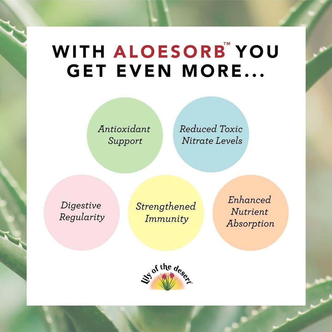 Lily Of The Desert Aloe Vera Juice Inner Fillet, Vegan Dietary Support, Gluten Free Digestive Aid - 16 Fl Oz