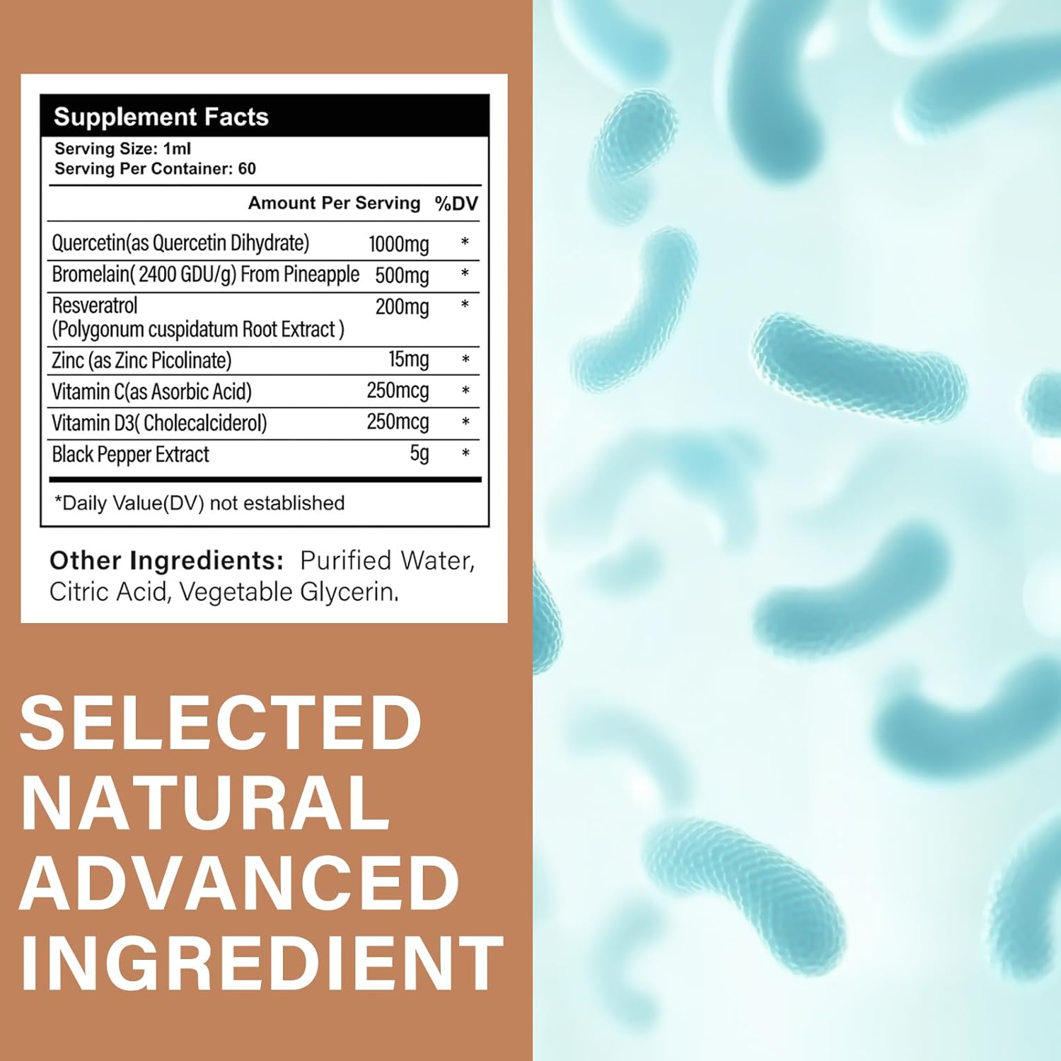 Lilymoon Quercetin Drops with Bromelain for Antioxidant Support, Immune & Respiratory Health, Natural Vegan Formula
